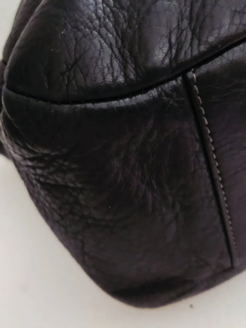 Vintage Coach Madison Black Leather Y2k Shoulder Bag Purse Tote